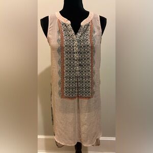 Dusty pink Knox rose sheer tunic